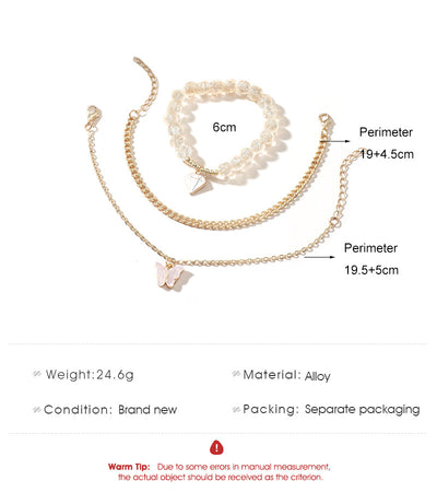 Conjunto de Joyería Mariposa Multicapa en Acrílico para Mujer - Image 2