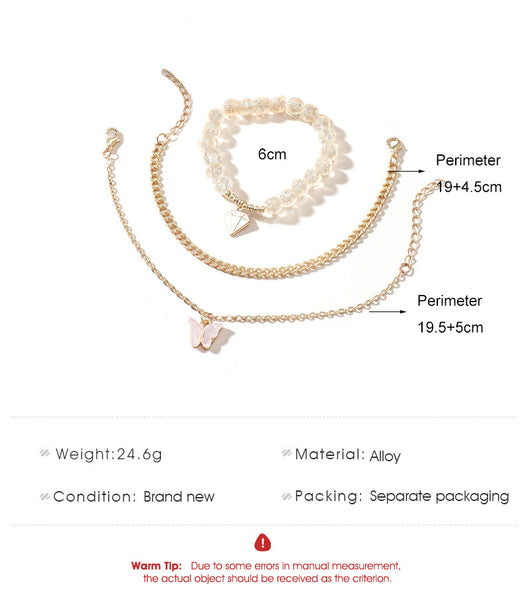 Conjunto de Joyería Mariposa Multicapa en Acrílico para Mujer - Image 2
