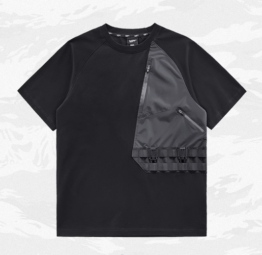 Camiseta Manga Corta con Combinación de Colores para Hombre