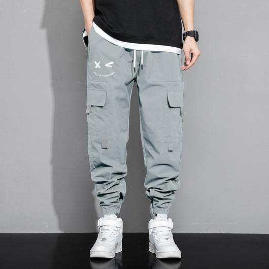 Pantalones Cargo Sueltos para Hombre - Estilo Trendy Otoño Primavera con Múltiples Bolsillos - Image 5
