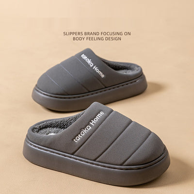 Zapatos de Algodón Impermeables con Forro Polar Cálidos para Otoño e Invierno