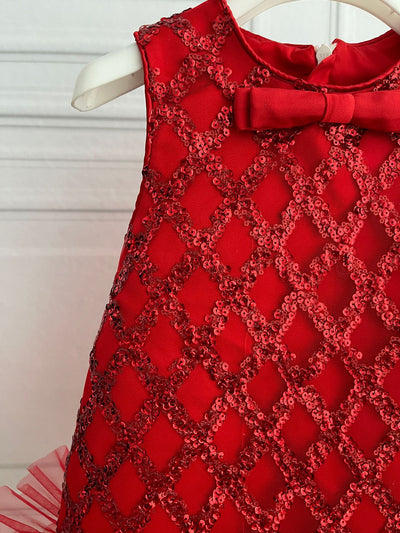 Vestido Rojo Navideño para Niñas - Diseño Festivo y Cómodo - Image 13