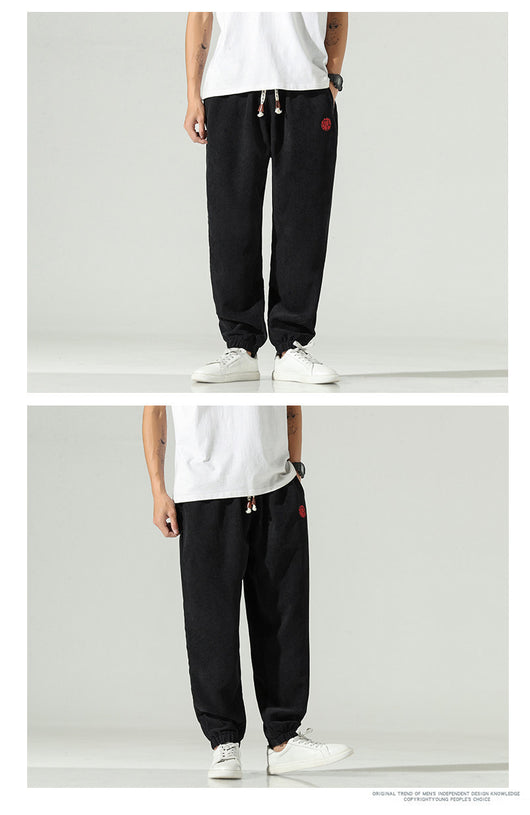 Pantalones Harem Hombre Primavera Verano con Bordado Chino - Image 16