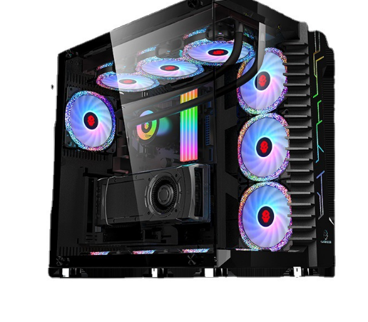 Gabinete Gamer de Cristal Templado con Refrigeración Líquida Forma Triangular - Image 6