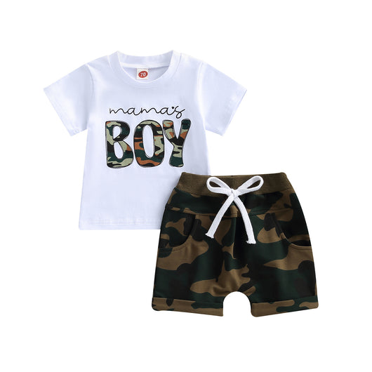 Shorts Camuflaje Hombre con Estampado de Letras y Manga Corta - Image 5
