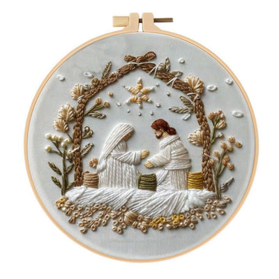 Kit de Bordado Belén Navideño Blanco - Image 3