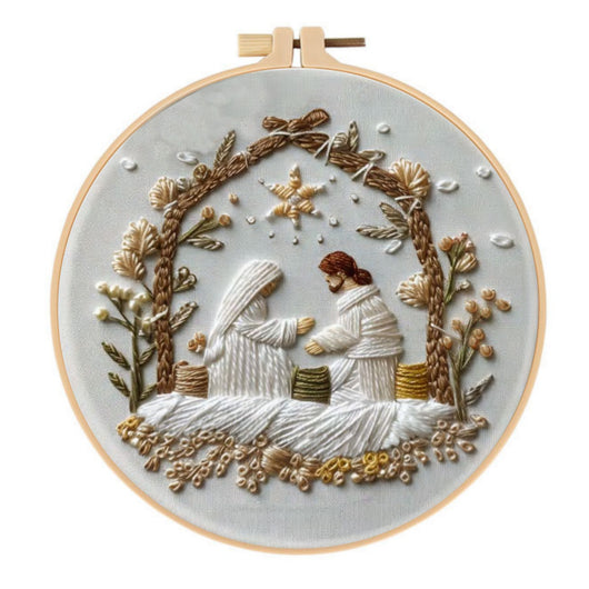 Kit de Bordado Belén Navideño Blanco - Image 3