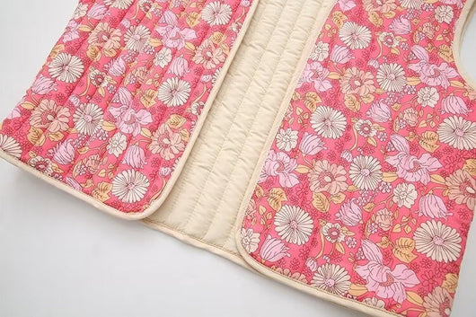 Chaleco Floral Otoñal Reversible de Algodón - Image 8