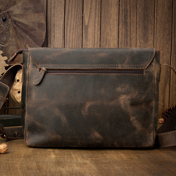Bolso de Cuero Vintage para Hombre - Estilo Retro Casual