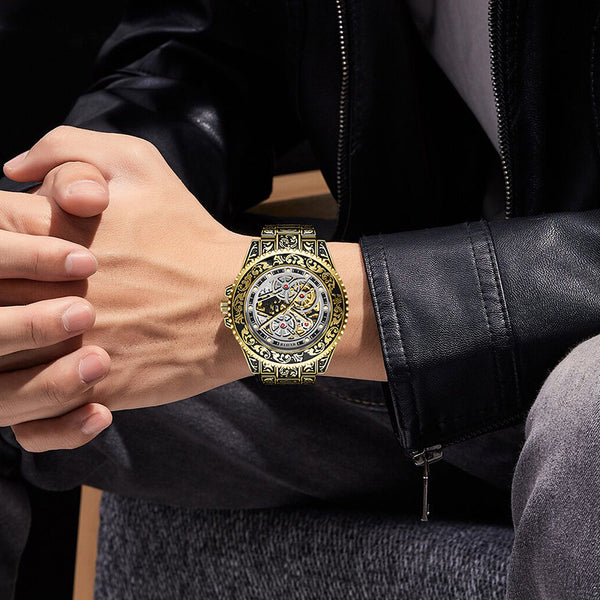 Reloj Automático Luminoso para Hombre - Diseño Vintage Clásico