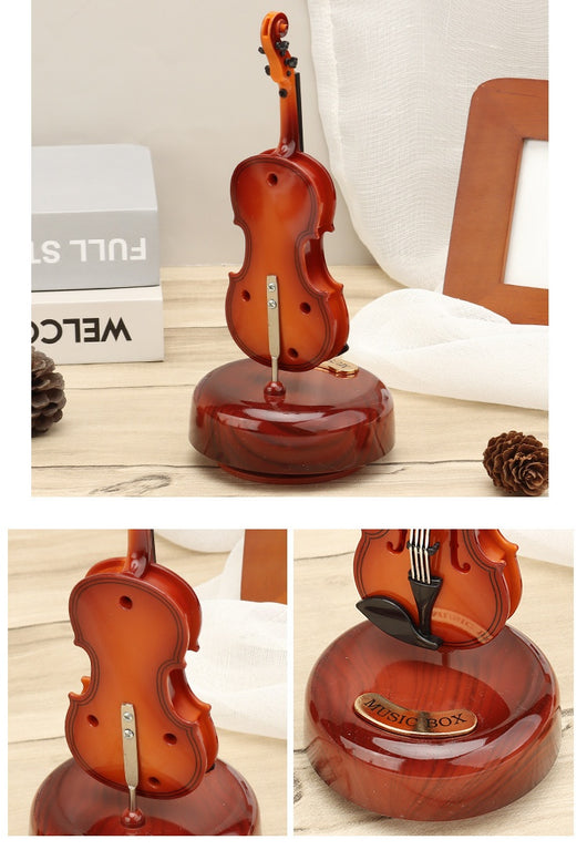 Caja de Música Giratoria con Violín - Instrumento Musical Decorativo - Image 14