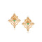 Aretes de Esmeralda Natural Corte Diamante Hueco con Perlas