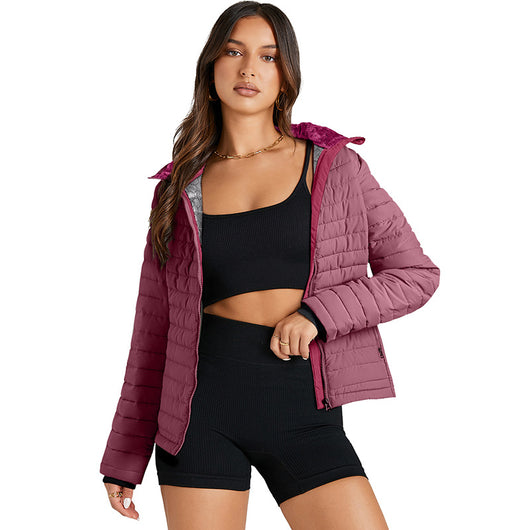 Chaqueta Acolchada de Algodón para Mujer con Cuello Tipo Mao - Image 10