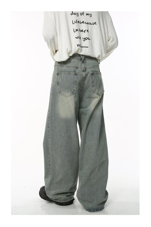 Conjunto de Camisa y Pantalón Oversized Lavado Desgastado en Blanco - Image 23