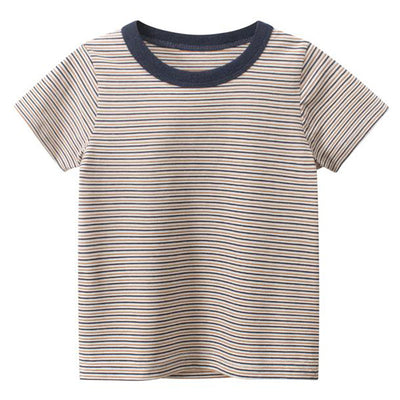 Camiseta de Rayas Cuello Redondo Manga Corta - Image 10