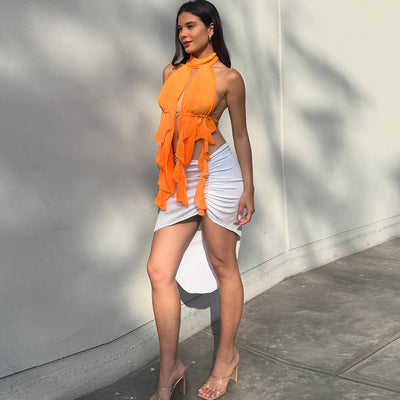Top Halter Ajustado de Color Liso - Image 16