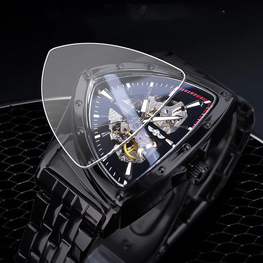 Reloj Mecánico de Hombre con Esfera Transparente y Diseño Hueco - Image 3
