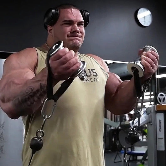 Extensor de Pecho y Brazos con Agarre de Cuerda para Entrenamiento Funcional