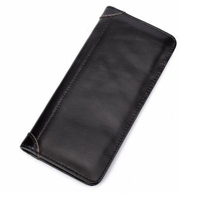 Billetera de Cuero Vacuno Retro Encerada - Cartera Multitarjeta con Monedero - Image 2