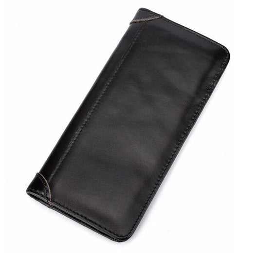 Billetera de Cuero Vacuno Retro Encerada - Cartera Multitarjeta con Monedero - Image 2