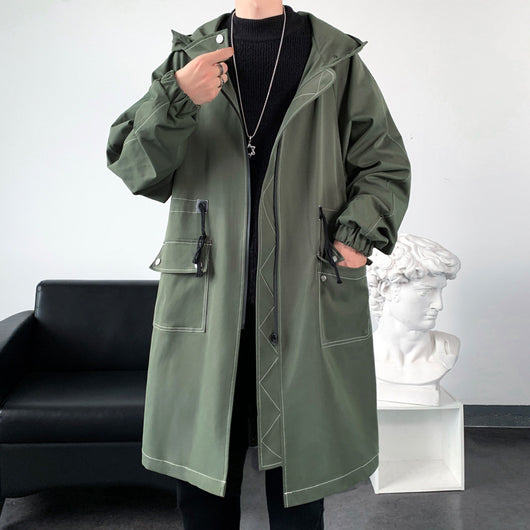 Abrigo Tipo Gabardina Masculino Largo - Primavera y Otoño - Image 7