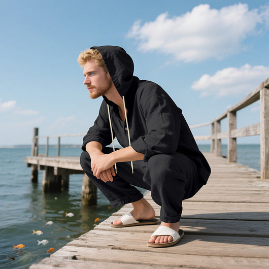 Conjunto Casual de Sudadera con Capucha y Pantalón para Hombre - Image 16