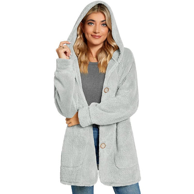 Cardigan Tipo Sudadera con Capucha y Bolsillos - Abrigo Casual Europeo - Image 22
