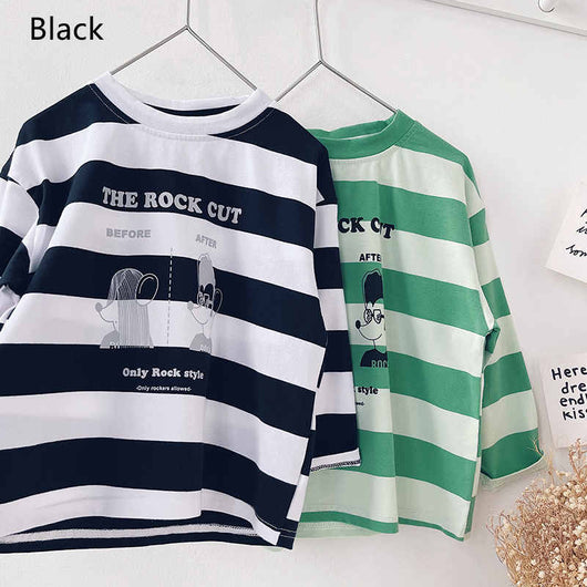 Camiseta Infantil de Rayas Manga Larga Delgada - Image 6