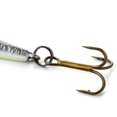 Kit de 3 Anzuelos Micro Jig de 5G para Pesca en Hielo - Señuelos de Placa Metálica - Image 2
