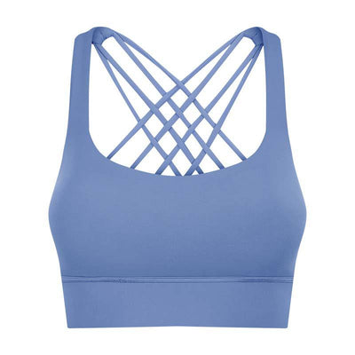 Sujetador Deportivo Mujer con Espalda Cruzada y Fruncido - Image 10
