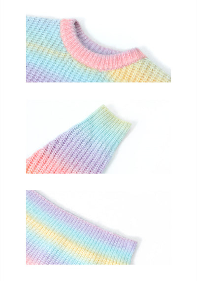 Chamarra Suéter Holgada con Degradado Tie-Dye para Hombre - Image 9