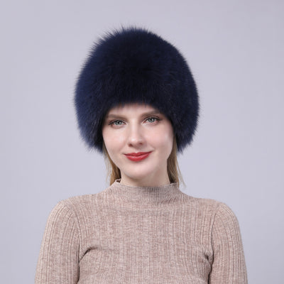 Gorro Tejido con Pelaje de Zorro - Protección Auditiva Cálida para Otoño e Invierno - Image 9