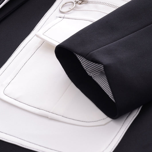 Blazer Negro Elegante para Mujer con Cintura Ajustable - Diseño Sofisticado y Versátil - Image 4