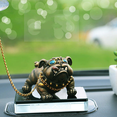 Decoración Interior Auto con Personalidad Bulldog - Consola Central Simulada - Image 4