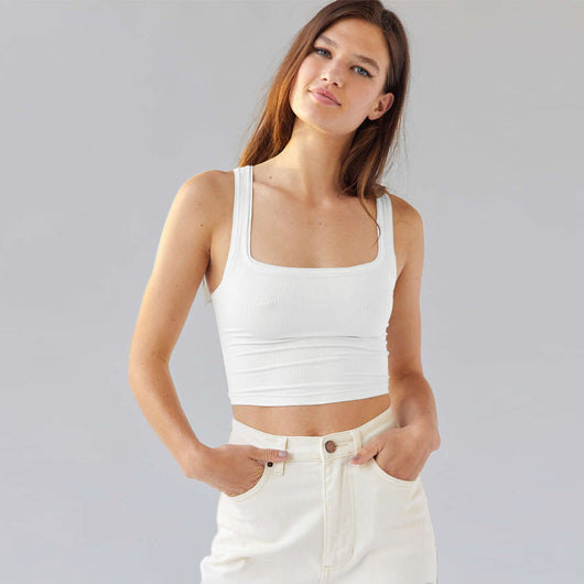 Top Ajustado Tipo Sling Básico Slim Fit para Mujer