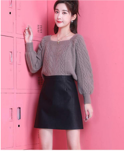 Falda de Cuero Negro Cintura Alta Efecto Reductor - Invierno - Image 12
