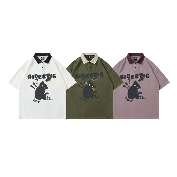 Camiseta Estampada con Diseño Gato para Hombre y Mujer