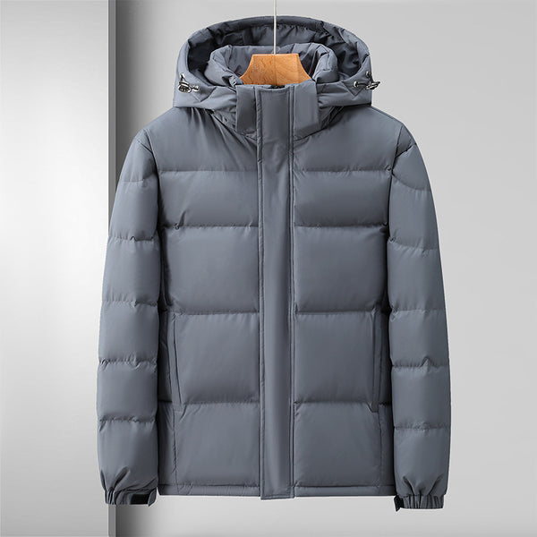Chaqueta Impermeable con Plumón para Hombre - Corte Holgado con Capucha