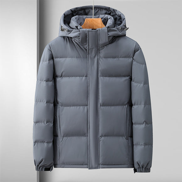 Chaqueta Impermeable con Plumón para Hombre - Corte Holgado con Capucha