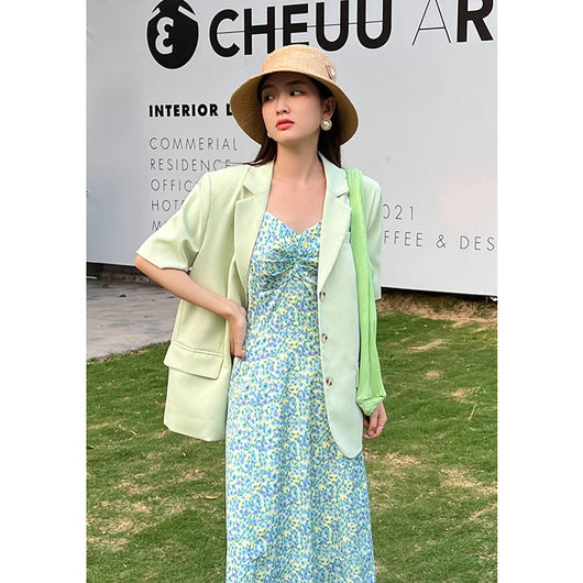 Blazer Suelto Coreano de Manga Corta para Mujer - Image 16