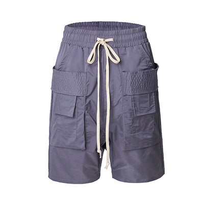 Shorts Harem Casual con Bolsillos Grandes y Anillo Doble de Nylon - Image 5