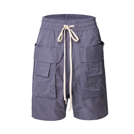Shorts Harem Casual con Bolsillos Grandes y Anillo Doble de Nylon - Image 5