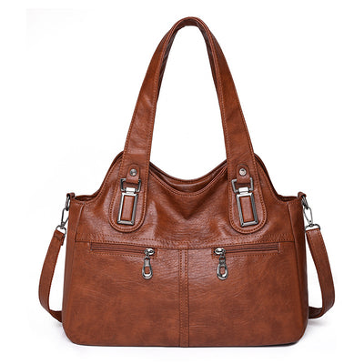 Bolso de Cuero Suave Gran Capacidad Estilo Retro Vintage - Image 8