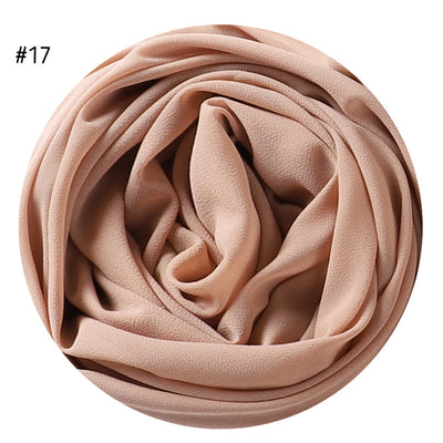 Pañuelo de Gasa Perlada en Colores Sólidos - Cobertura Elegante Monocromática - Image 20