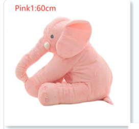 Pink 60cm and yellow 40cm elephant plush dolls, soft comfort pillows for babies and kids. - Image 43