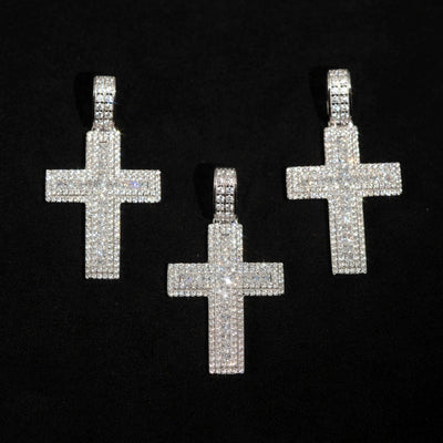 Collar Colgante Mosaico Cuadrado Cruz Princesa Plata 925 - Image 4