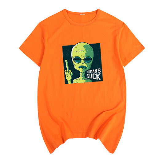 Camiseta Unisex de Manga Corta con Diseño de Caricatura Satírica - Image 7