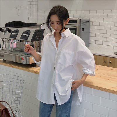 Blusa Blanca Retro Francesa para Mujer - Primavera y Otoño - Image 11