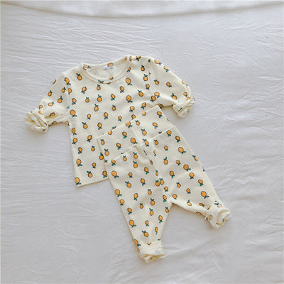 Conjunto Infantil con Estampado de Limón: Blusa y Pantalón Talle Alto - Image 7