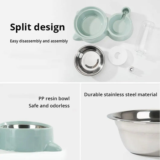 Fuente Automática de Agua y Comida para Gatos y Perros con Dispensador por Gravedad - Image 4